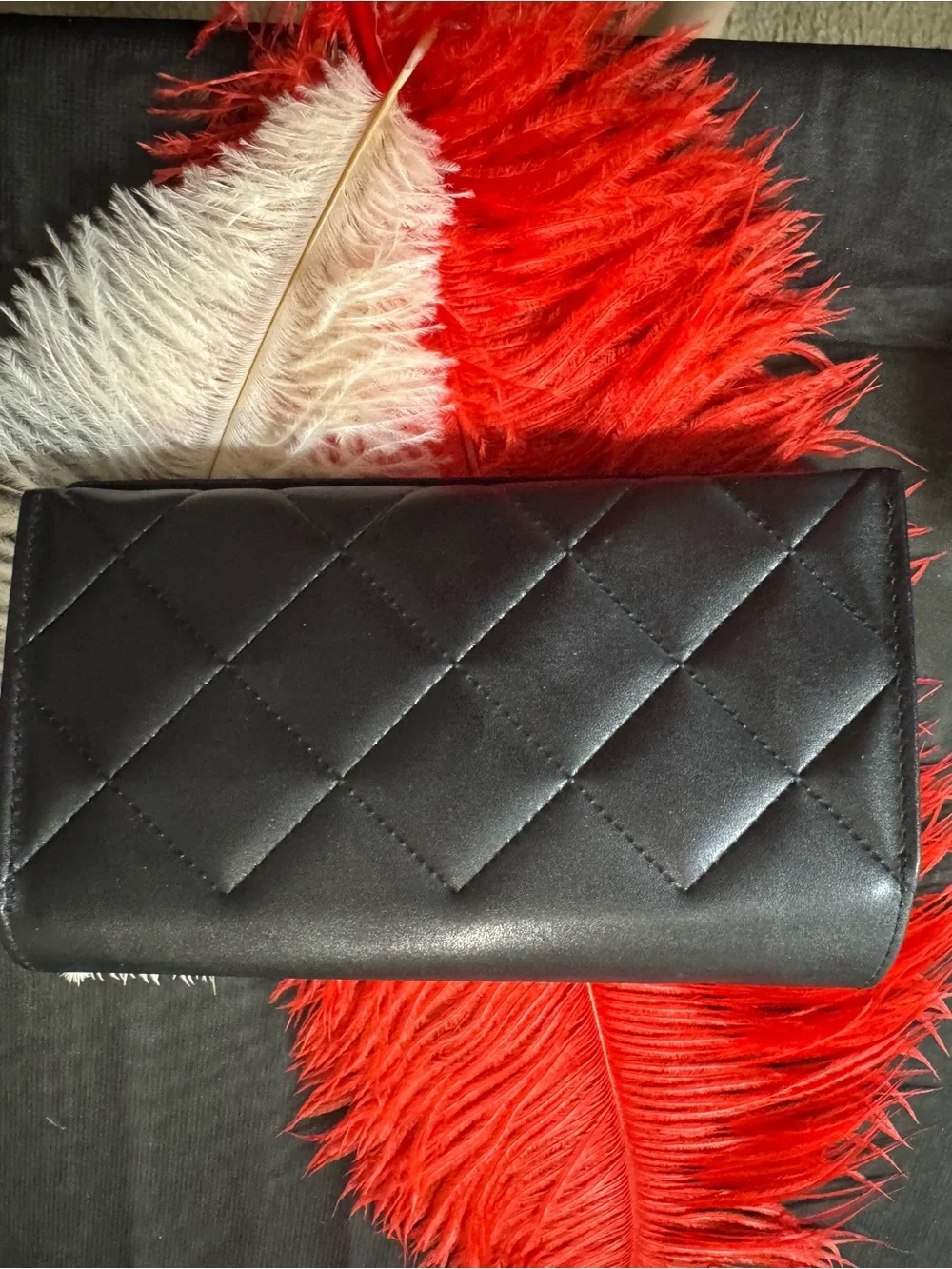 CHANEL 💯% Authentic Black iconic embossed branding velvety interior eyewear case